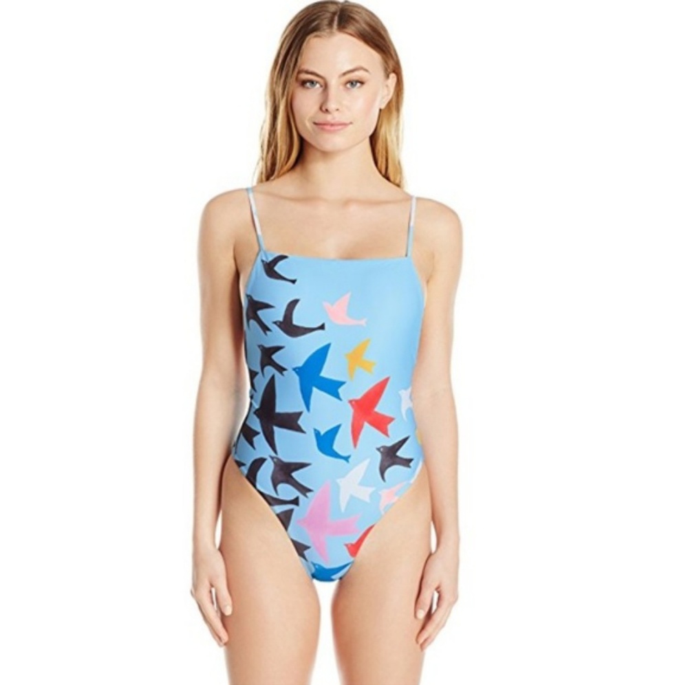 Mara Hoffman Birds one piece swimsuit L NWT - Picture 2 of 4